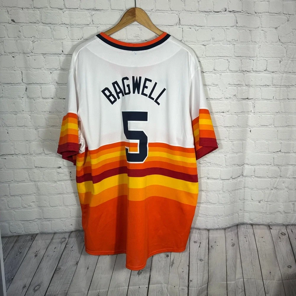 Nike Houston Astros Jeff Bagwell‎ Cooperstown Jersey Rainbow Mens XXL